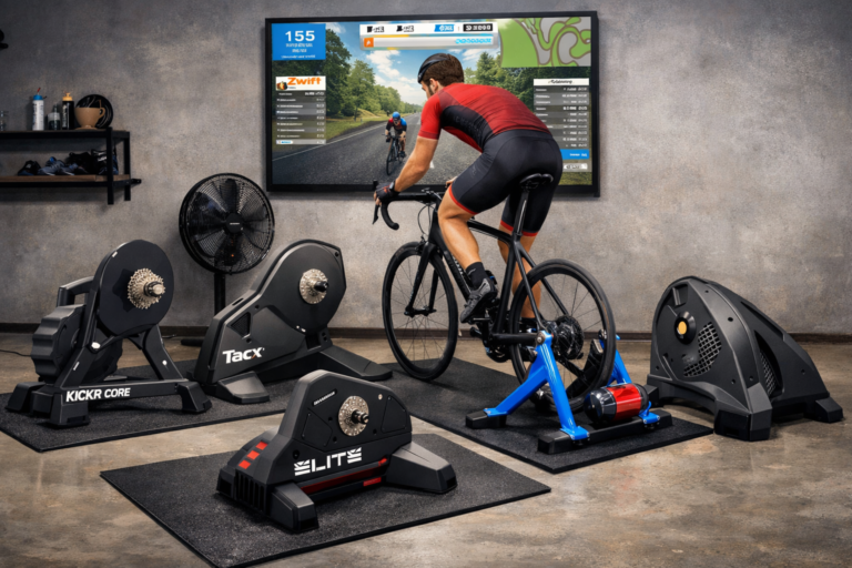 rodillo inteligente para ciclismo entrenamiento en casa con bicicleta
